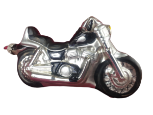 Starkes Motorrad für echte Rocker ähnlich Harley Davidson Christbaumschmuck aus Glas_3