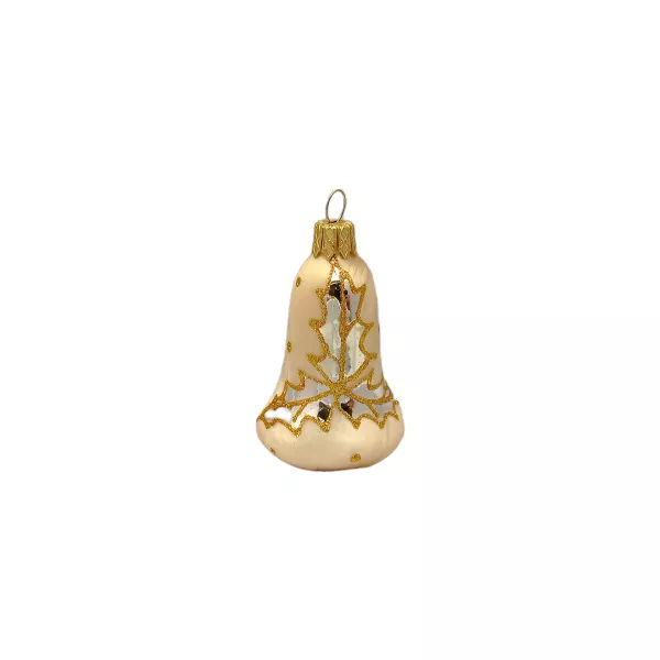 Exklusives 40er Christbaumschmuck Set in Eislack Gold mit Christdorn bemalt , mundgeblasen Lauscha