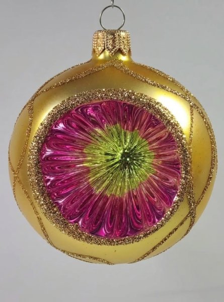 Exklusives 6er Set Reflexkugeln 6cm, total bunt, nostalgischer Christbaumschmuck Art.2040
