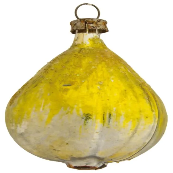 Schöne Birne gelb aus Glas 6cm, Weihnachtsbaumschmuck in nostalgischer Form_3