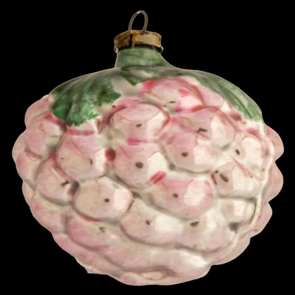 Schöner Weintraube pink 7cm, Weihnachtsbaumschmuck in nostalgischer Form