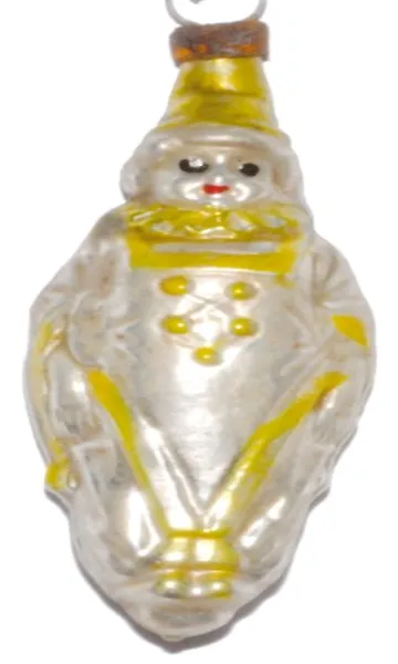 sehr schöner kleiner Clown als Weihnachtsbaumkugel aus Glas ca 8cm , nostalgischer Christbaumschmuck_3