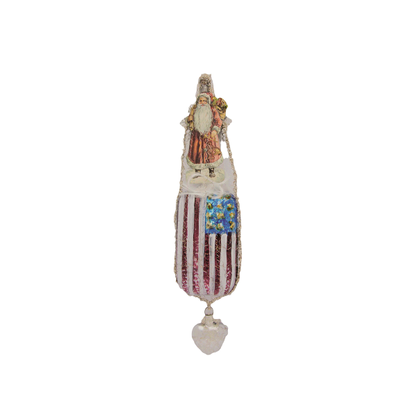Schnapsglas Mit USA-Flagge – Sammlerstück, Ca. 5,7 Cm Hoch, Blaues Design