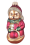 süßer weihnachtlicher Teddybär, ca. 9cm hoch, Christbaumschmuck aus Glas, mundgeblasen und handbemal