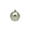 Set of 40 Christmas tree baubles Lauscha in white ice varnish with silver painted spikes