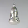 Exklusives 35er Christbaumschmuck Set in Silber-Weiss mit Volldekor und Oliven, mundgeblasen Lauscha