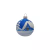 Exklusives 40er Christbaumschmuck Set in blau-silber mit wunderschöner Winterlandschaft bemalt , mun_3