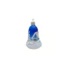 Exklusives 40er Christbaumschmuck Set in blau-silber mit wunderschöner Winterlandschaft bemalt