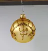 Exklusives 35er Christbaumschmuck Set in Gold mit Volldekor und Oliven, mundgeblasen Lauscha