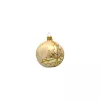 Exklusives 40er Christbaumschmuck Set in Eislack Gold mit Christdorn bemalt , mundgeblasen Lauscha