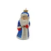Weihnachtsmann Santa Blau 11cm hoch, Christbaumschmuck aus Glas, mundgeblasen und handbemalt