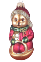 Süßer Teddybär im weihnachtliche...