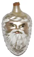 schöne nostalgische Christbaumkugel" SANTA mit Doppelgesicht" ca 11 cm, mundgeblasen