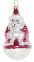 Weihnachtsmann "ROLLI BOLLI SANTA" ca 8cm , nostalgischer Christbaumschmuck ,mundgeblasen